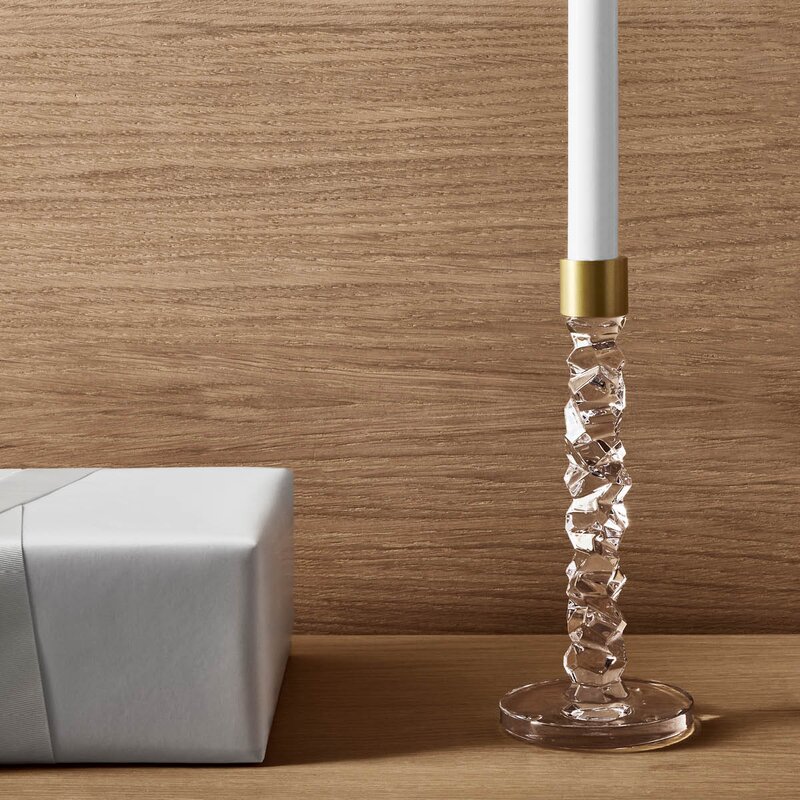 Orrefors Carat lysestake 24,2 cm gull