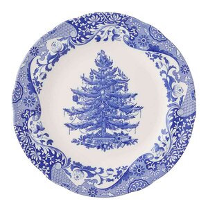 Spode Blue Italian Christmas Tree tallerken 27 cm blå/hvit