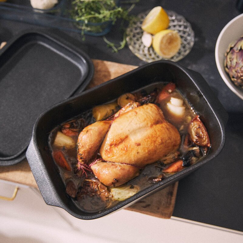 Rosendahl Bake -n- roast leirgryte 5,0L grå