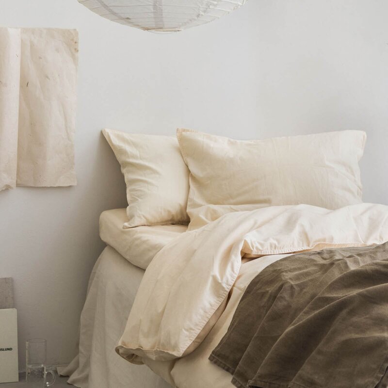Midnatt Sorbetto stretchlaken 90x200 cm lysegul