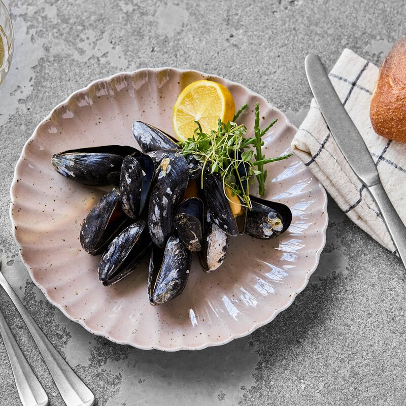 House Doctor Scallop tallerken 26 cm rosa