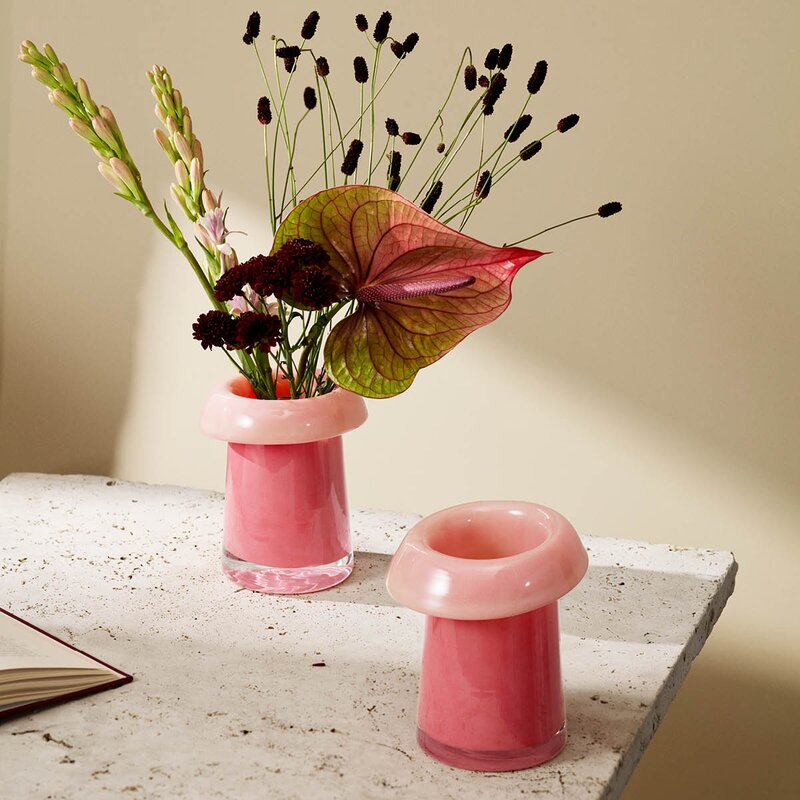 Holmegaard Soma vase 16,5 cm korall/fersken