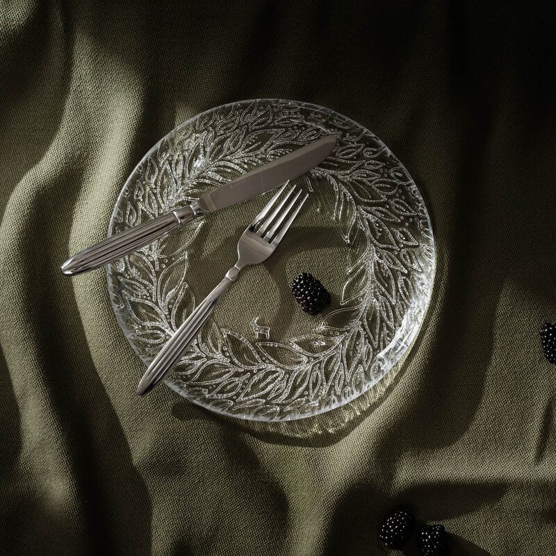 Magnor Goat tallerken i glass 28 cm klar