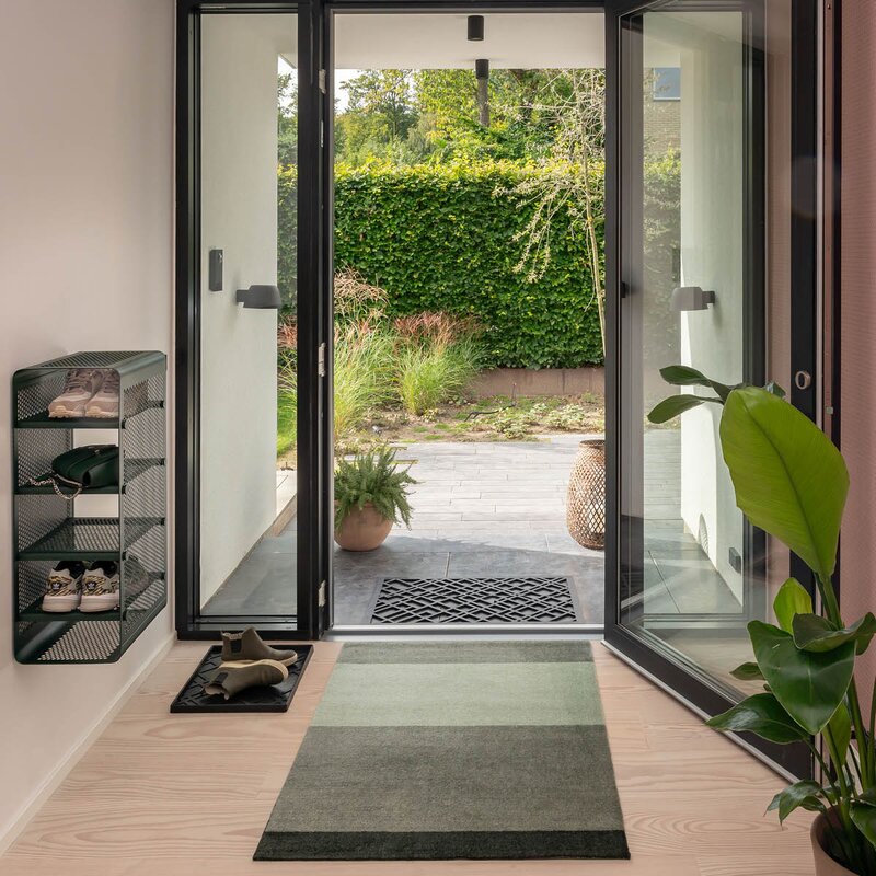 Tica Copenhagen Stripes horisontal gulvmatte 130x90 cm green