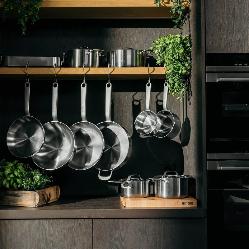 Skottsberg Kasserolle med lokk 16 cm/1,5L rustfritt stål