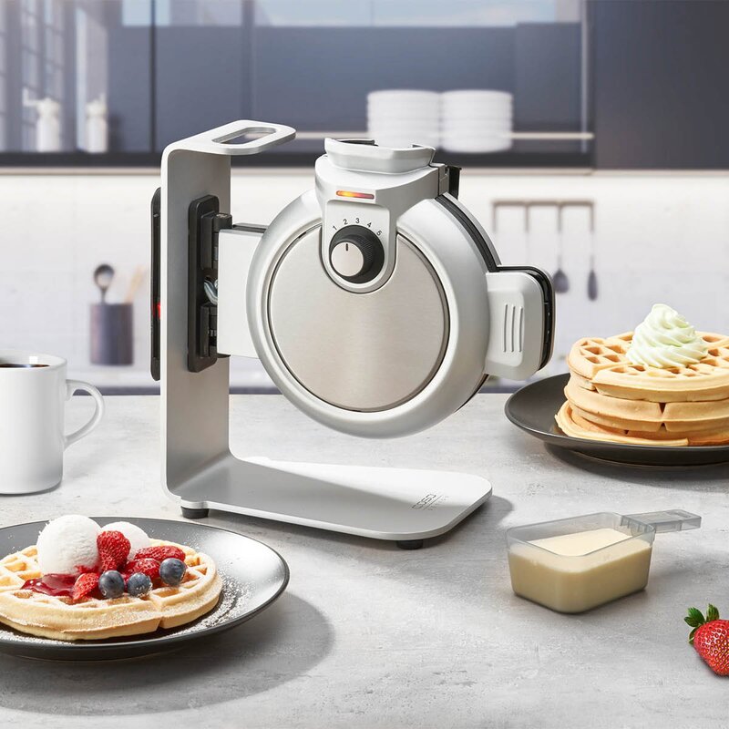 Caso WaffleUp belgisk vaffeljern 18 cm stål/svart