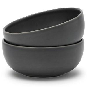 Knabstrup Keramik Tavola dyp tall 2 stk Ø15 cm mørk grå