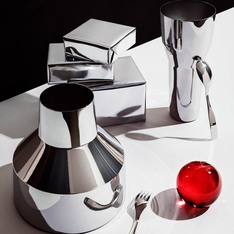 iittala Solare høy vase 12x26 cm stål