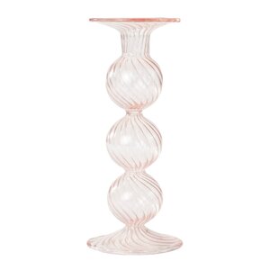 Moonlight Copenhagen Swirl lysestake 22 cm rosa