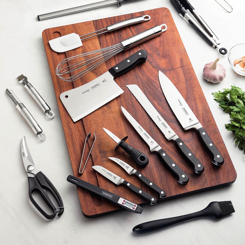 Tramontina Century kniv- og redskapssett 20 deler svart