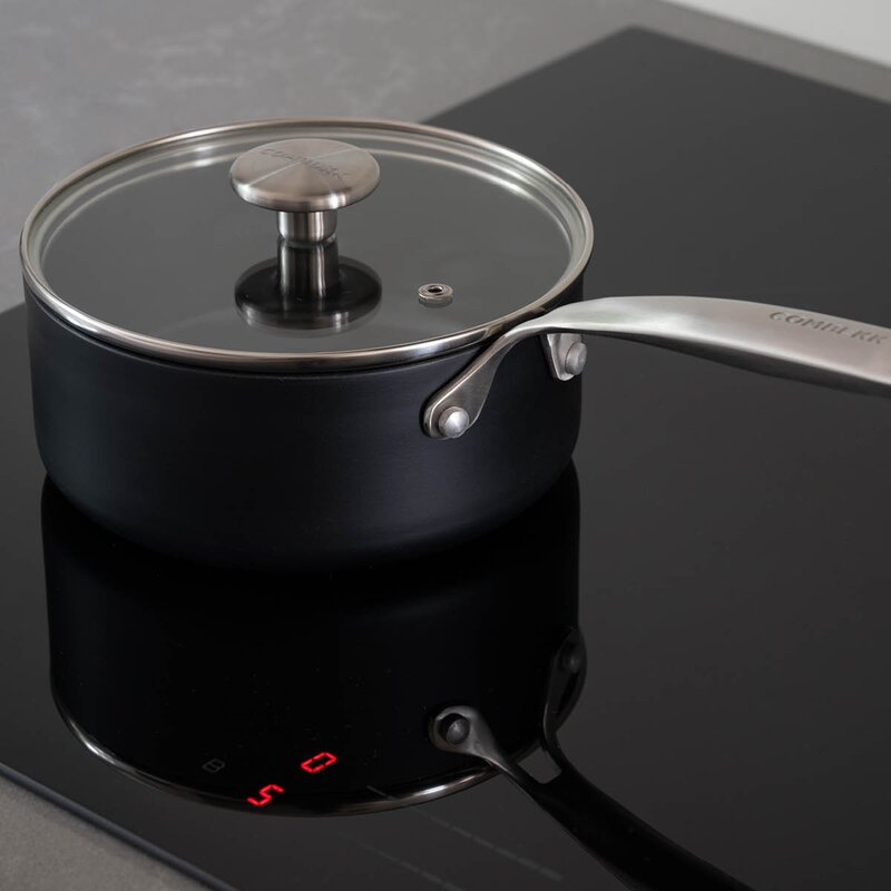 Combekk Element kasserolle keramisk med lokk 18 cm 3,7L svart