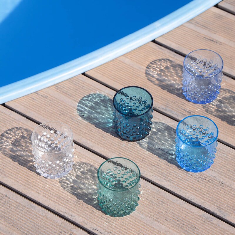 Klimchi Hobnail vannglass 15 cl klar