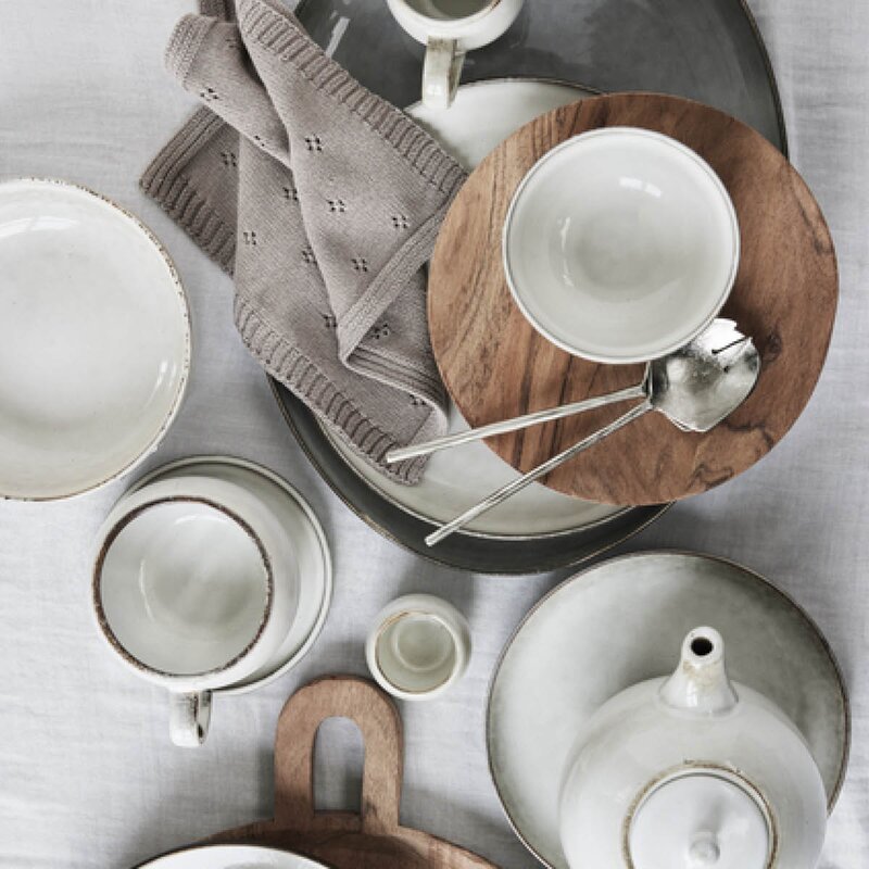 Lene Bjerre Caia kjøkkenklut 28x28 cm taupe