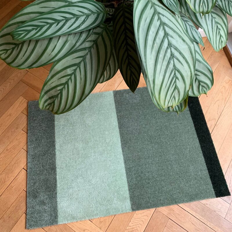 Tica Copenhagen Stripes horisontal gulvmatte 90x60 cm green