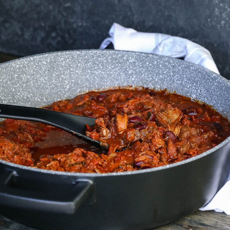 MasterClass Cast Aluminium lav gryte med selvøsende lokk 4L svart
