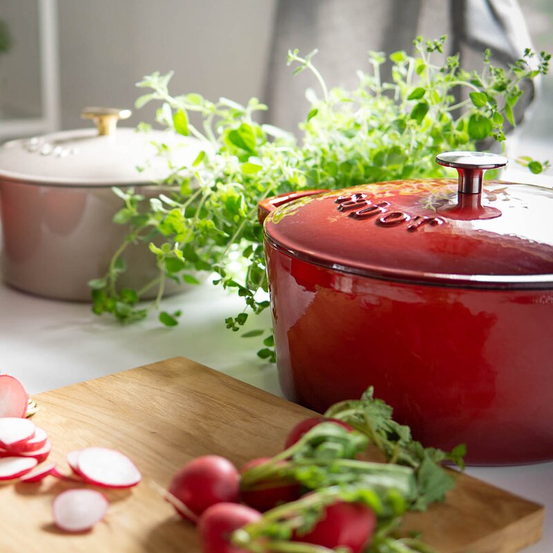 Sabor Støpejernsgryte 4,4L rød