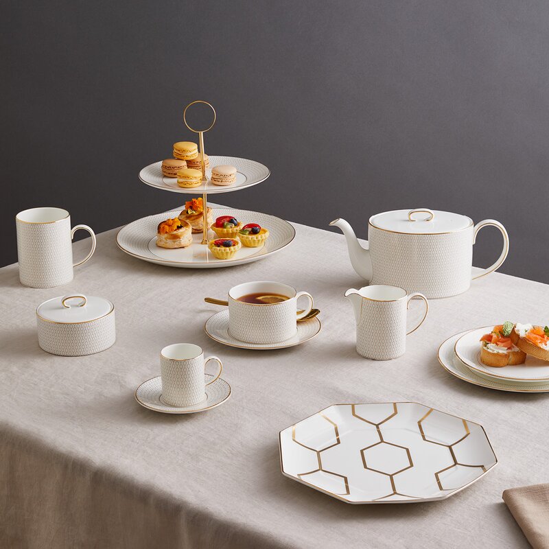 Wedgwood Gio Gold tekopp & asjett sett 2 deler