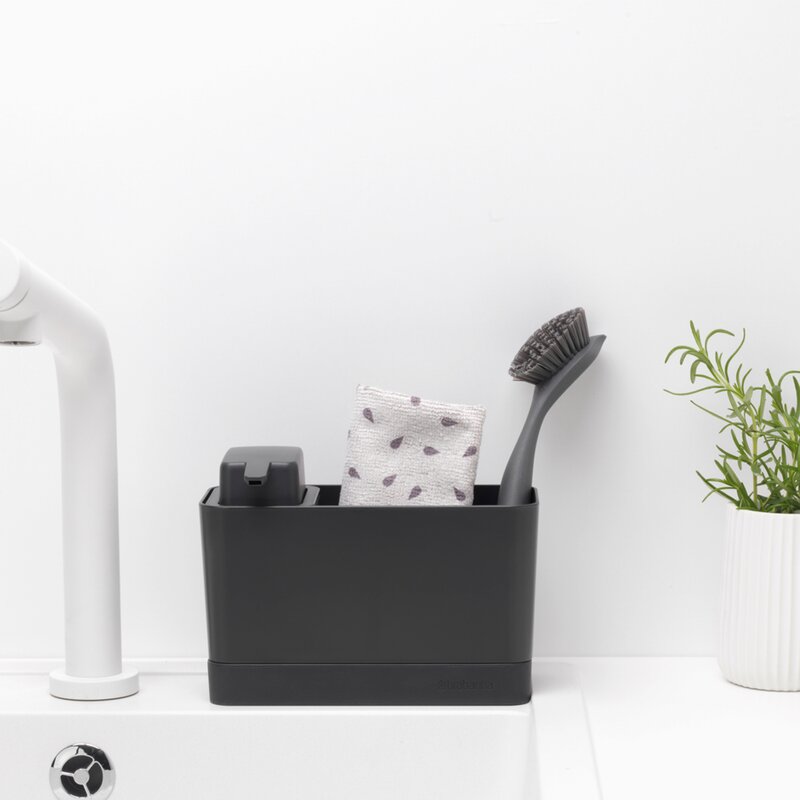 Brabantia SinkSide organiseringssett for oppvaskkum 2 deler mørk grå