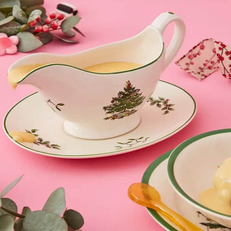 Spode Christmas Tree sausenebb med fat 31 cl