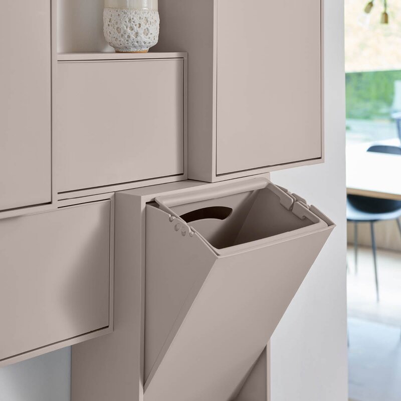 ReCollector Recycling kildesorteringsboks 30x15x40 cm Silver Cloud Grey