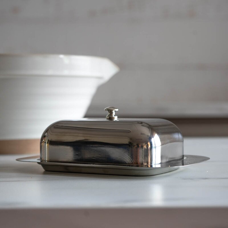 Modern House Kitchen Things smørklokke 18x12 cm stål