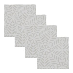 House Doctor Clip serviett 40x40 cm 4 stk hvit/grå