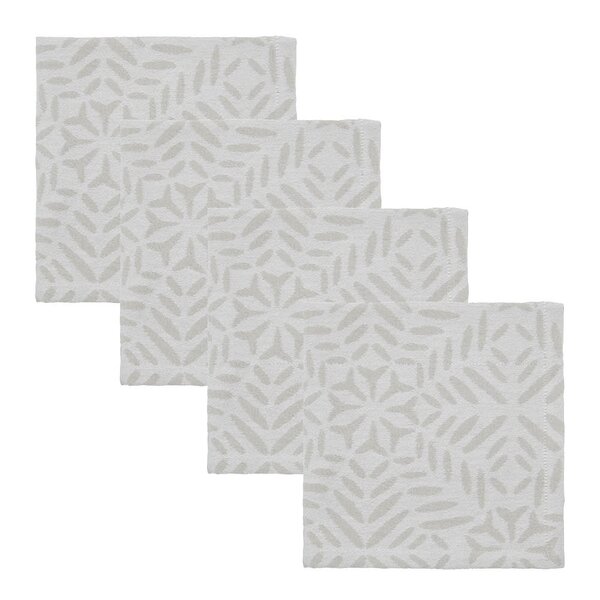 House Doctor Clip serviett 40x40 cm 4 stk hvit/grå