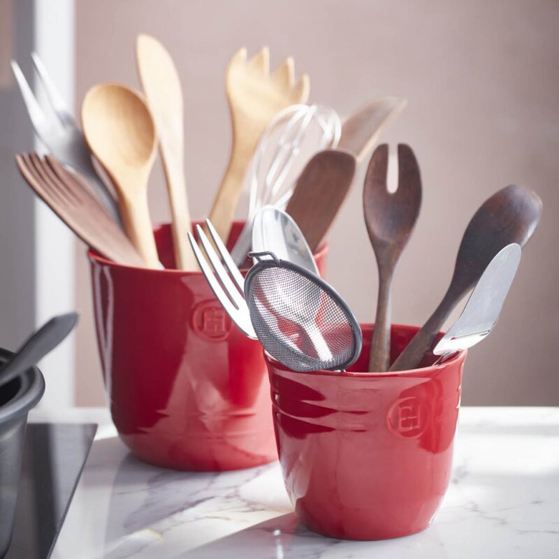 Emile Henry Redskapsholder 13 cm rød