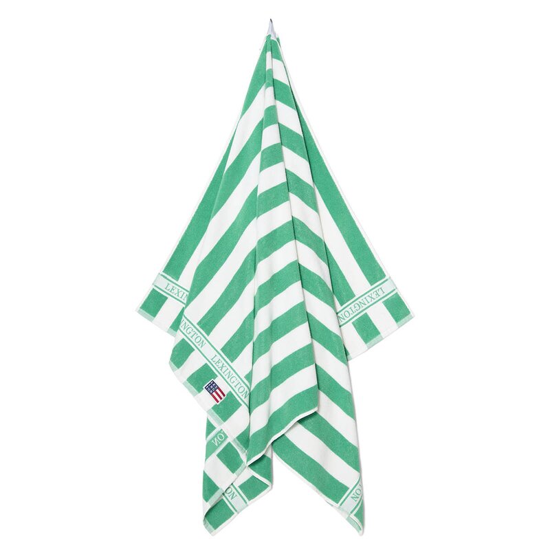 Lexington Strandhåndkle 180x100 cm frotté grønn/hvit