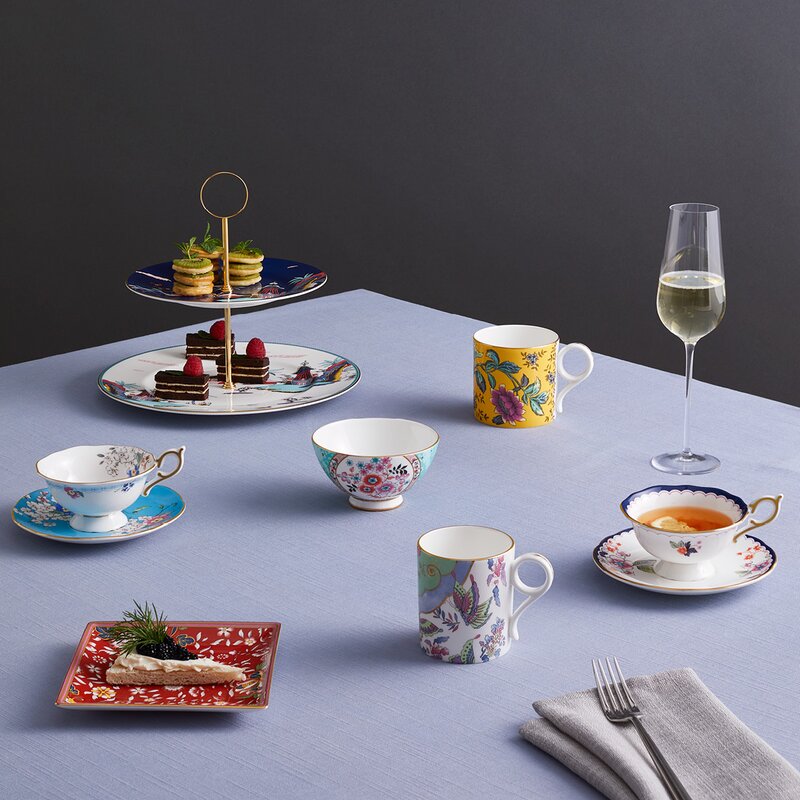 Wedgwood Wonderlust tekopp & asjett jasmine bloom 