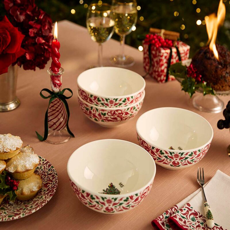 Spode Christmas Tree Yuletide kantløs skål 16,5 cm