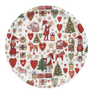 Arvidssons Textil Julstök brett 31 cm rød