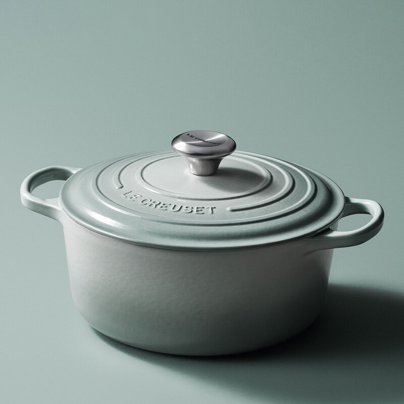 Le Creuset Signature støpejernsgryte rund 24 cm 4,2L sea salt