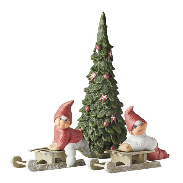 Klarborg Carl & Joanne nisser med juletre 16 cm