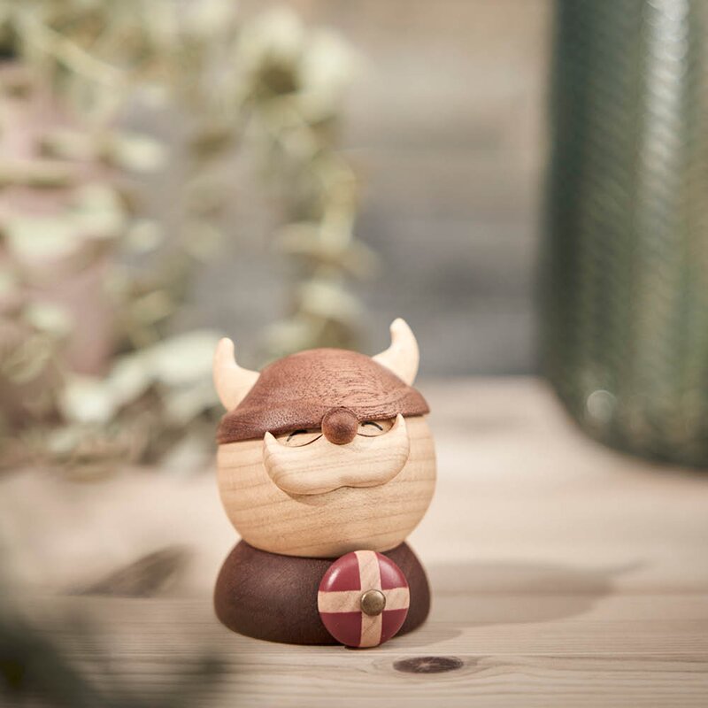 FableWood Holger Viking trefigur 7 cm gummitre/sapele/lønn