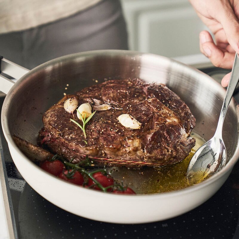 Zwilling Pure stekepanne 28 cm keramisk non-stick elfenbenshvit