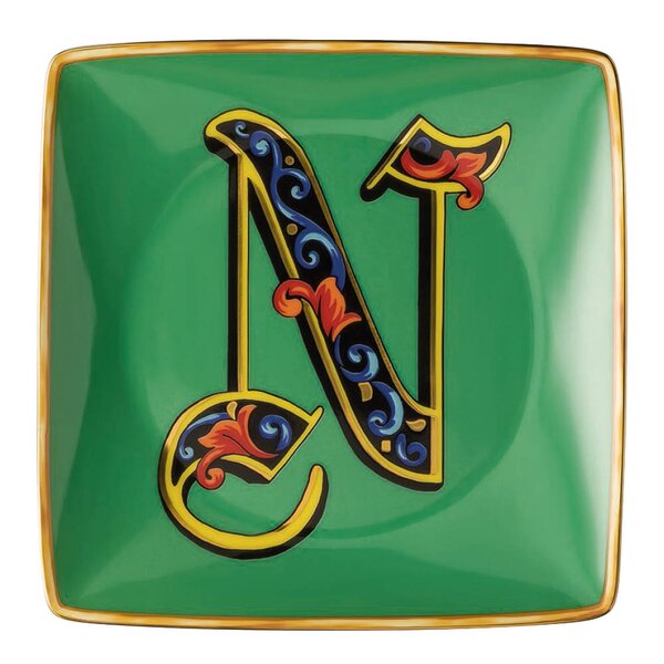 Versace Alphabet skål 12 cm kvadratisk N