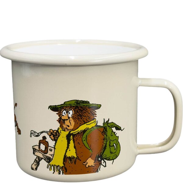 Flåklypa Radio Luxemburg emaljekopp 35 cl beige