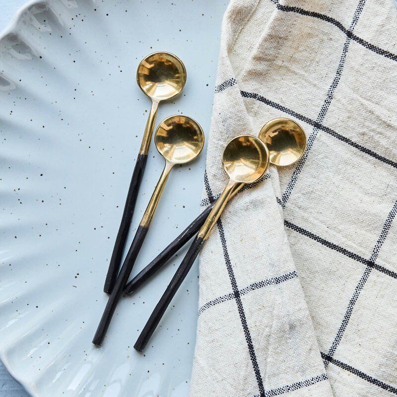 House Doctor Skjesett 11,5 cm 4 stk  antikkmessing