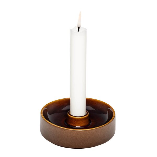 Arabia - Kirnu lysestake 11x3,5 cm brun