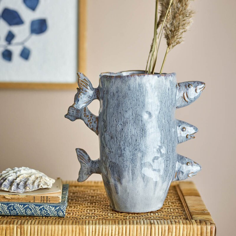 Bloomingville Vase Tace 23 cm blå