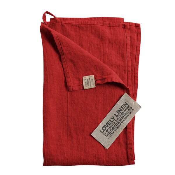 Lovley Linen Lovely kjøkkenhåndkle lin 45x70 cm Real Red