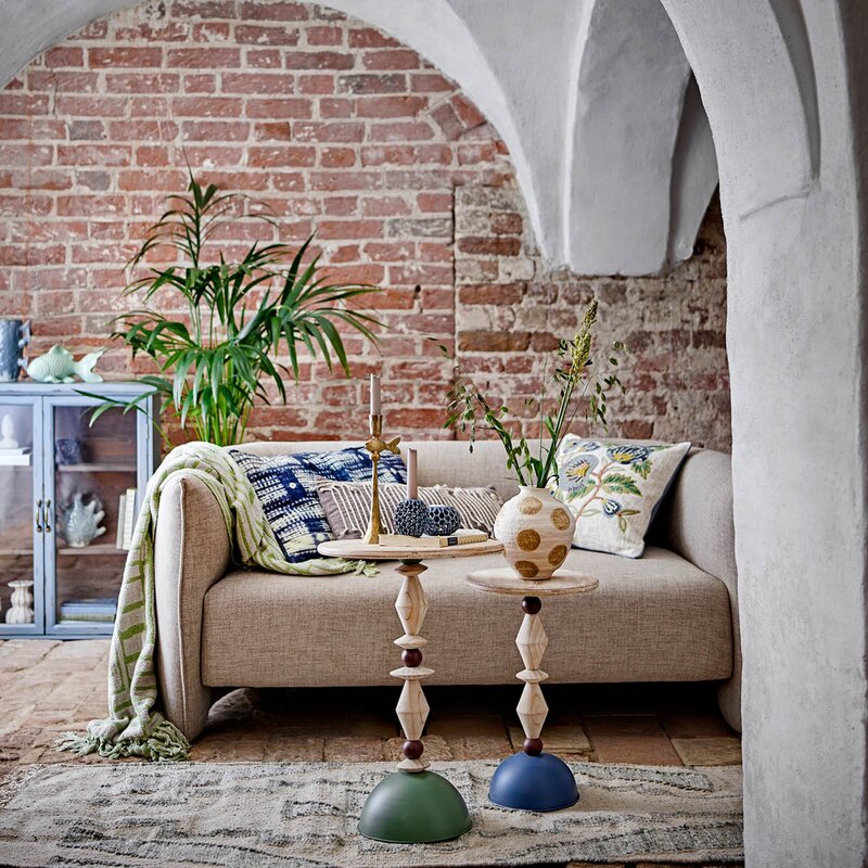 Bloomingville Velva pledd 160x130 cm grønn