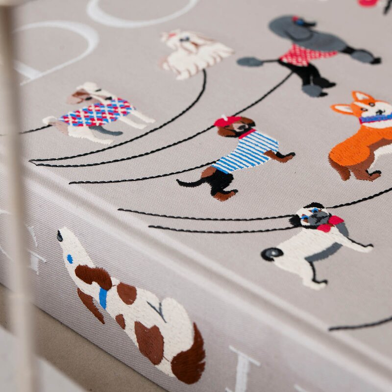 Printworks Brodert fotoalbum 33x27 cm Hund beige/multi