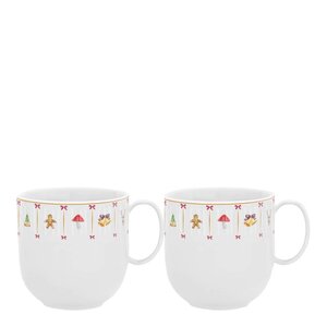 Aida Occasions Cozy Christmas krus 35 cl 2 stk hvit