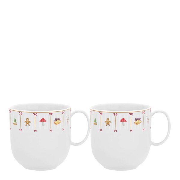 Aida Occasions Cozy Christmas krus 35 cl 2 stk hvit