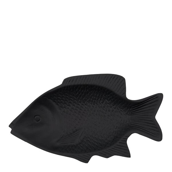 House Doctor Veggkunst Fish 30x16,5 cm svart
