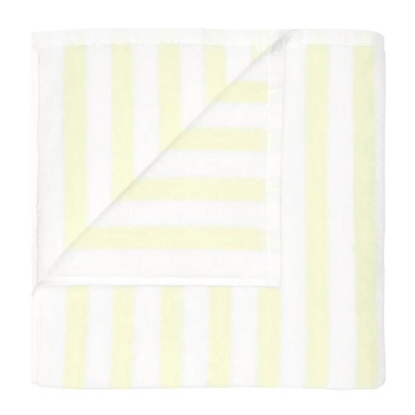 Blomus Arto badehåndkle 140x70 cm hvit/gul brede striper