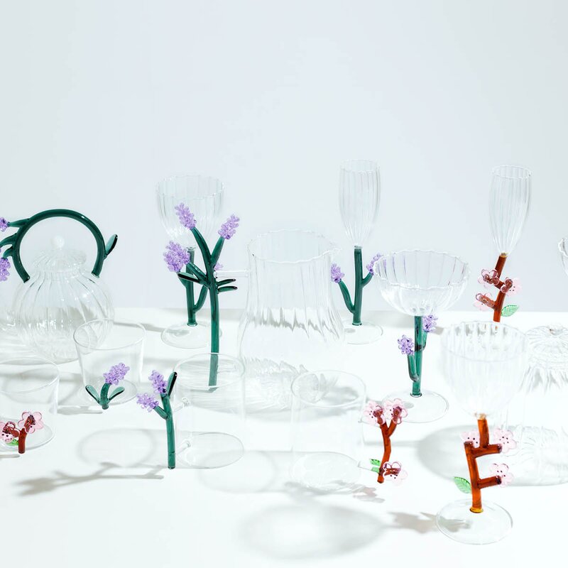 Ichendorf Milano Botanica optisk champagneglass 16 cl lavendel