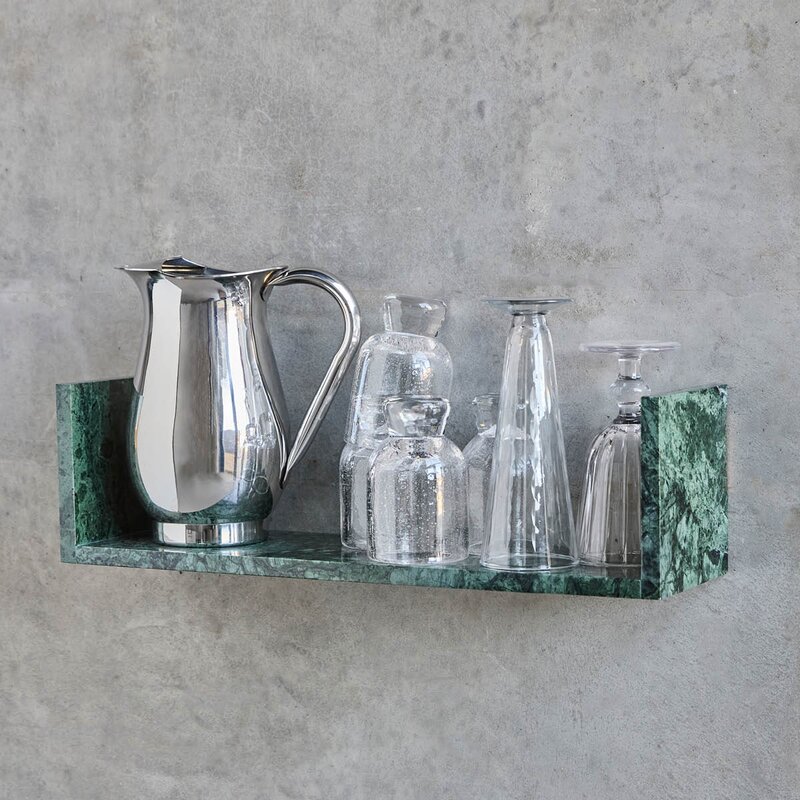 House Doctor Marr hylle i marmor 50x14x14 cm grønn